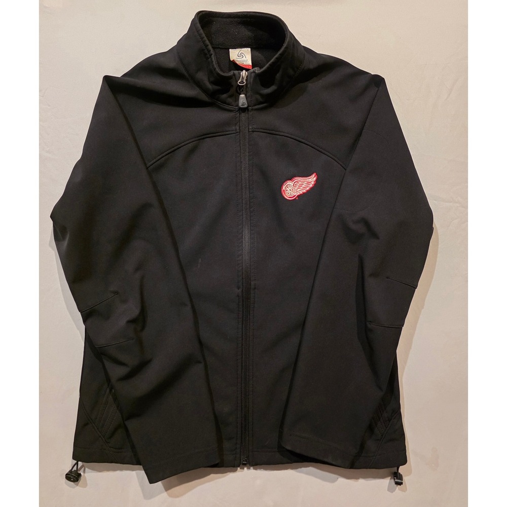 Detroit Red Wings Softshell Jacket Mens Large Black Full Zip Colorado Clothing